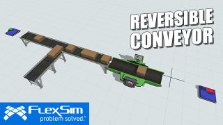 FlexSim 2018 Update 2 Reversible Conveyor