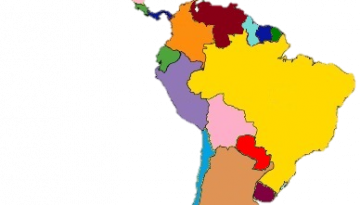 South America map of con