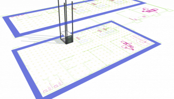 FlexSim multi floor model