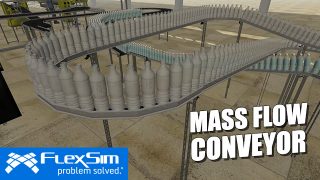 FlexSim's Mass Flow Conveyor