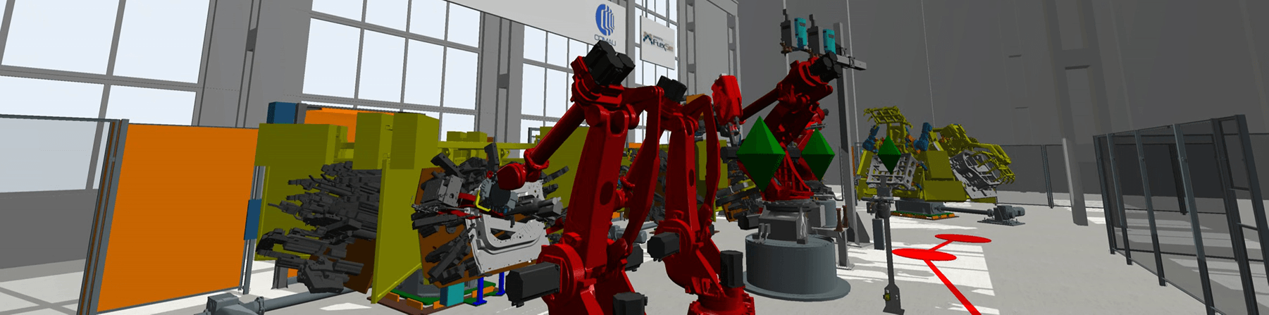 FlexSim digital twin robotics assembly FlexSim digital twin robotics assembly