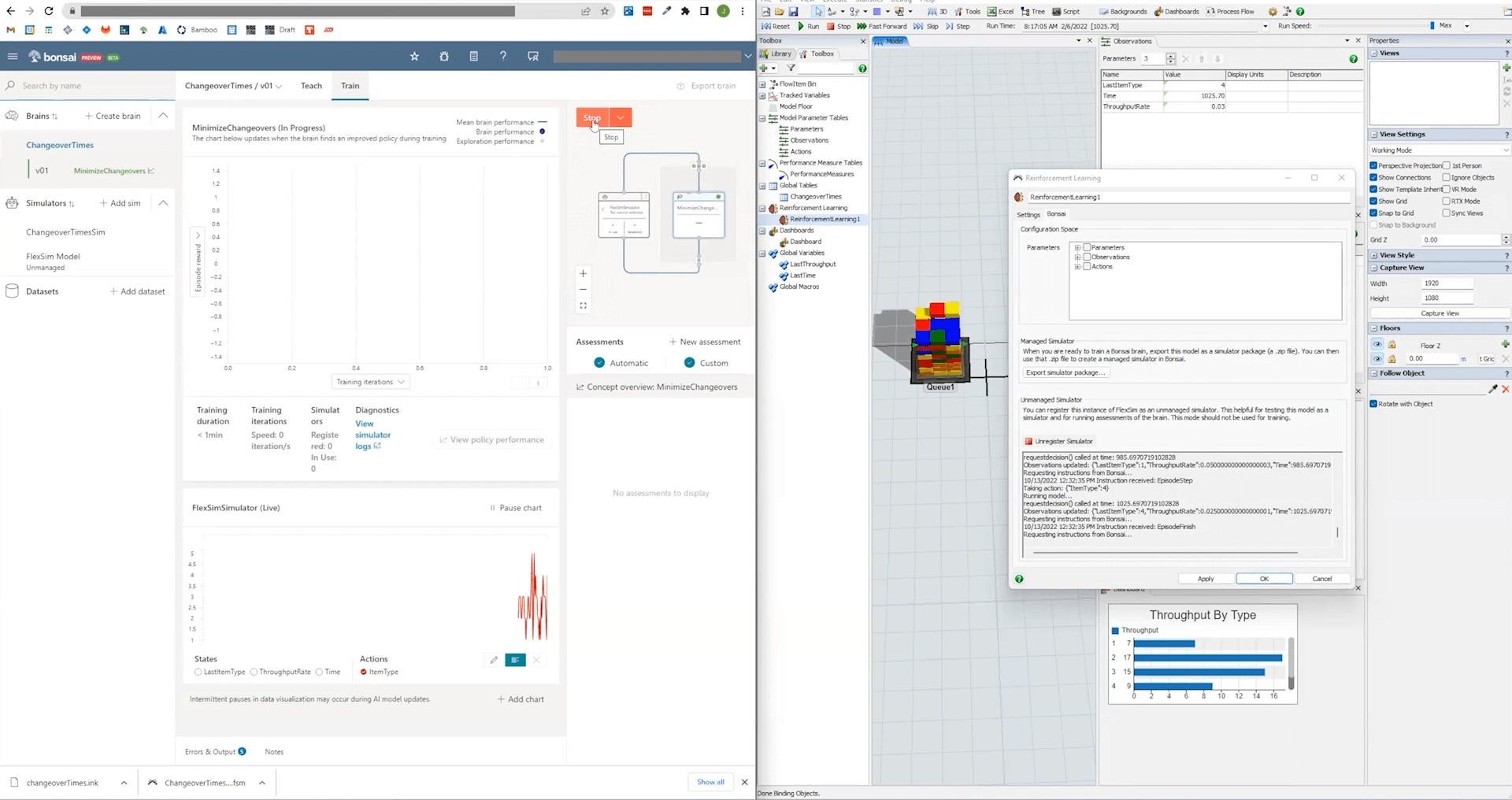 FlexSim 2023 Bonsai Integration