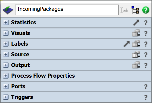 FlexSim Pop-up properties